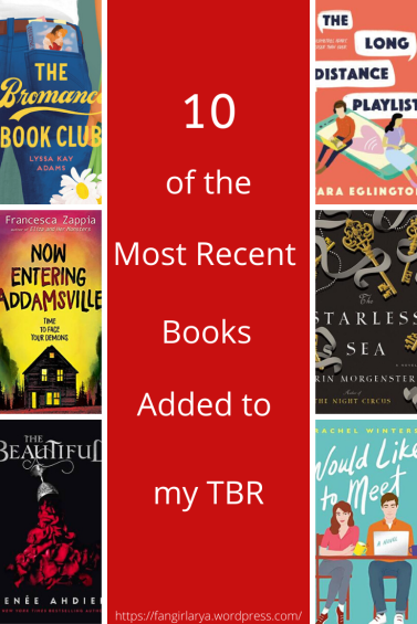 10 of the most recent books added to my TBR